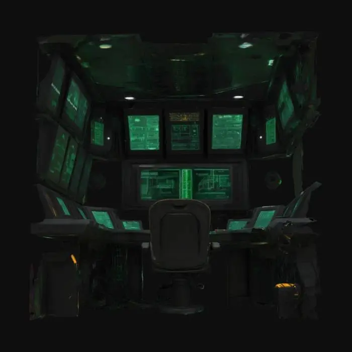3D model for matrix style monitors command center from inside nebuchadnezzar ship