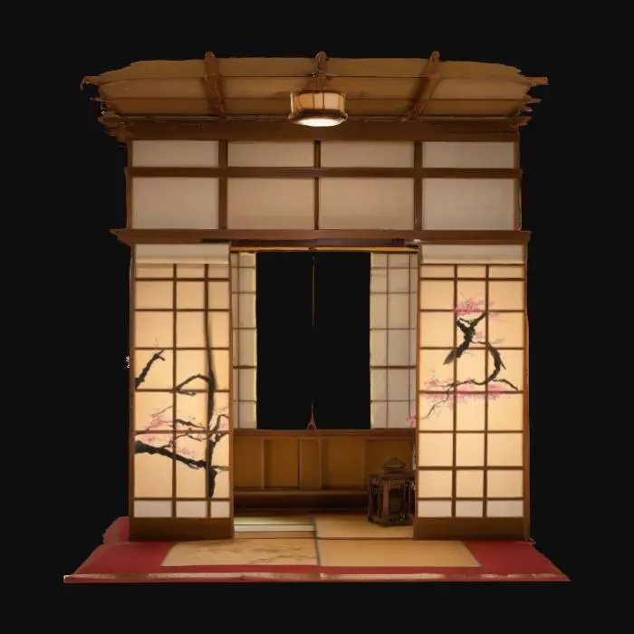 3D model for beautiful japanese room in a house