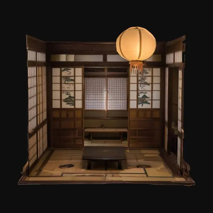 3D model for beautiful japanese room in a house
