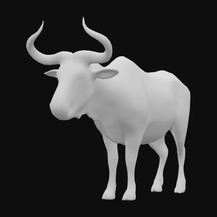 3D model for realistic wildebeest 
