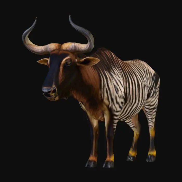 3D model for realistic wildebeest 
