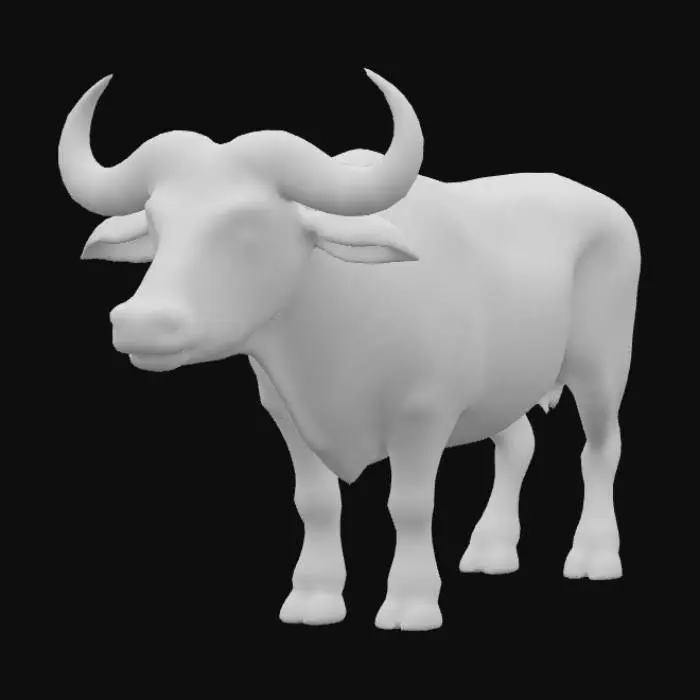 3D model for realistic water buffalo 