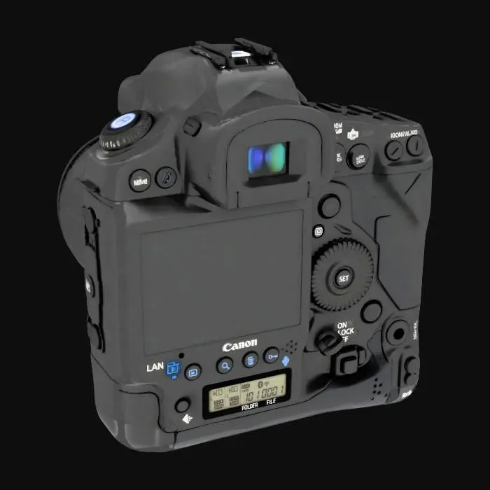 3D model for Canon EOS-1D X Mark III Camera Body- Rear View