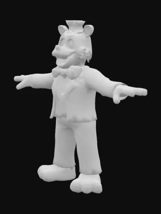 3D model for Yellow Bear in Tuxedo