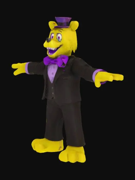 3D model for Yellow Bear in Tuxedo
