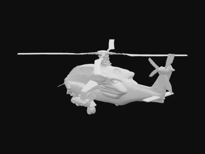 3D model for Helicopter Silhouette