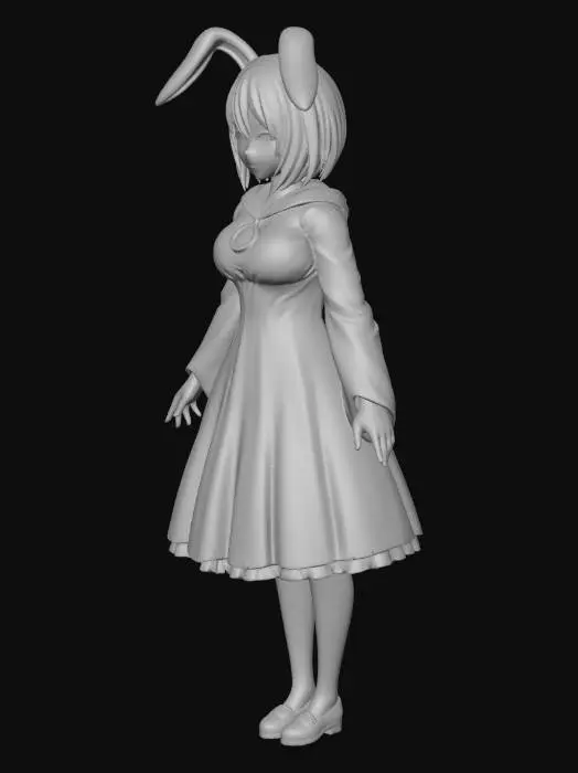 3D model for White Bunny Maiden