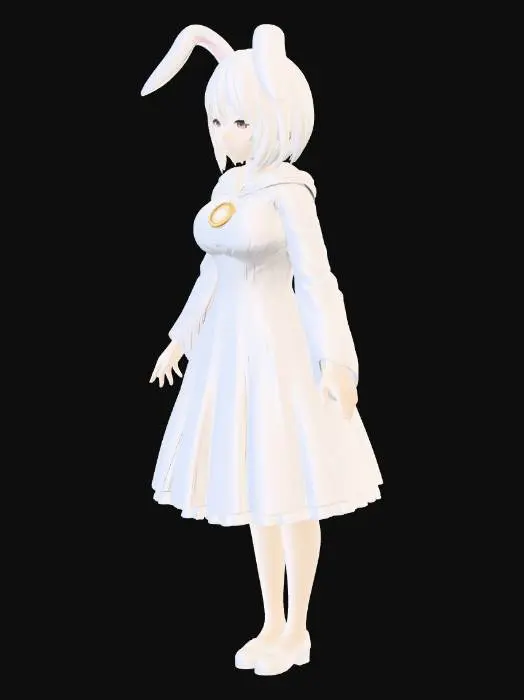 3D model for White Bunny Maiden