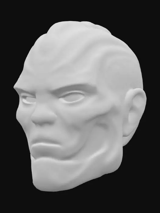 3D model for cyberpunk face mask.high resolution, very ornate, stylized bust of a futuristic Aztec style super realistic for metahuman