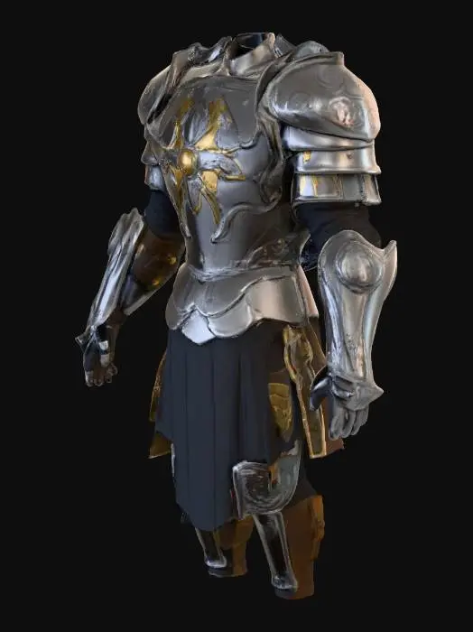 3D model for Uma armadura de ombro personalizada no estilo dos fpaladinos, projetada para impressão 3D. Uma armadura de ombro único. Sem peitoral, sem ombros duplos. Apenas um ombro único, que cobre a parte superior do ombro humano.
O modelo deve se basear apenas em relevo e geometria, não em texturas.
Principais características: formato curvo exagerado, sulcos acentuados, placas em camadas, runas e símbolos ocultos gravados diretamente na superfície, ornamentos de luz, semelhantes a chamas, rachaduras e danos de batalha esculpidos na malha. , #PBR#