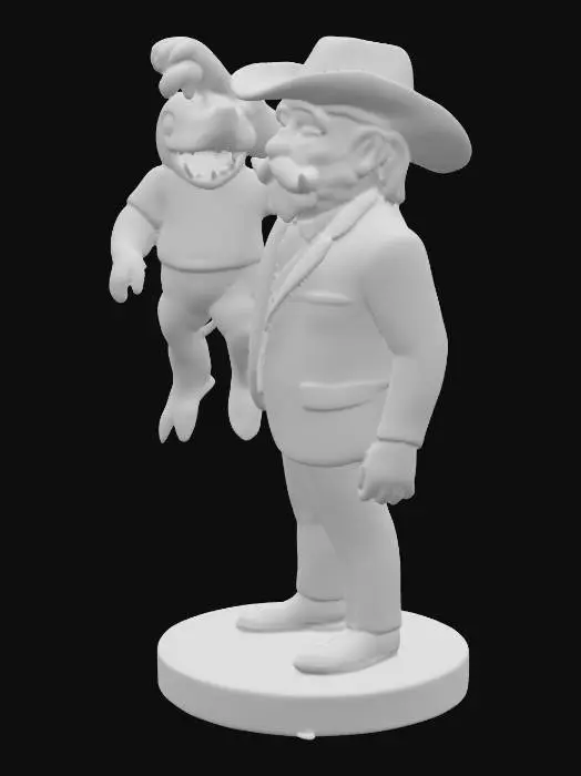 3D model for Cowboy with Shark Toy