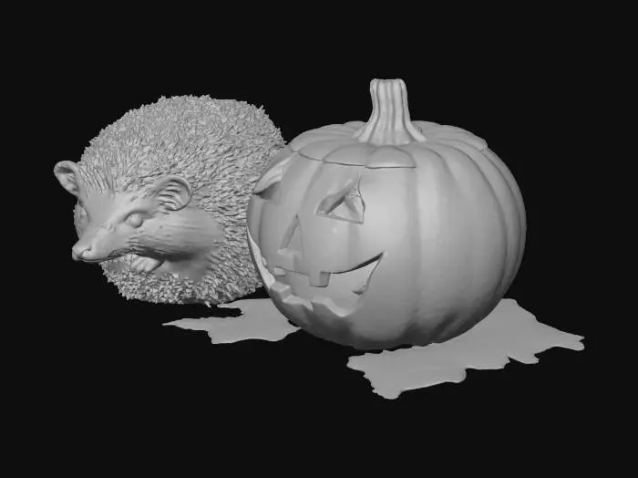 3D model for Hedgehog Halloween Duo, #Halloween2025#