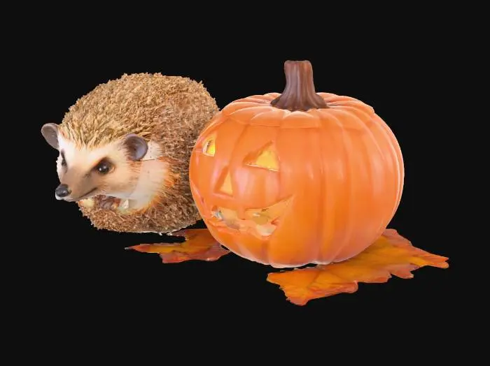 3D model for Hedgehog Halloween Duo, #Halloween2025#