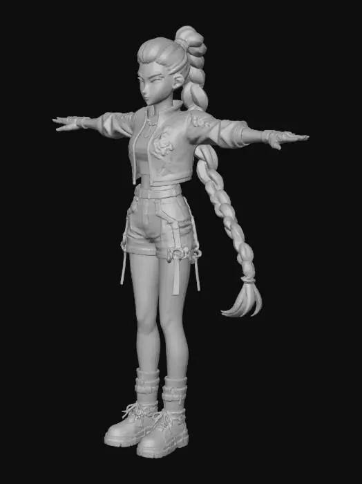 3D model for Skater Vibe stylized cartoon