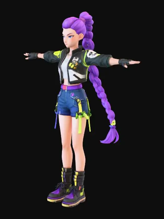 3D model for Skater Vibe stylized cartoon