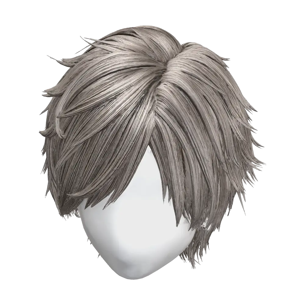 Modelo 3D de Anime Hair Styles, gerado por IA