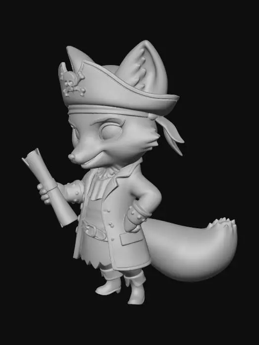 3D model for Captain Whiskers