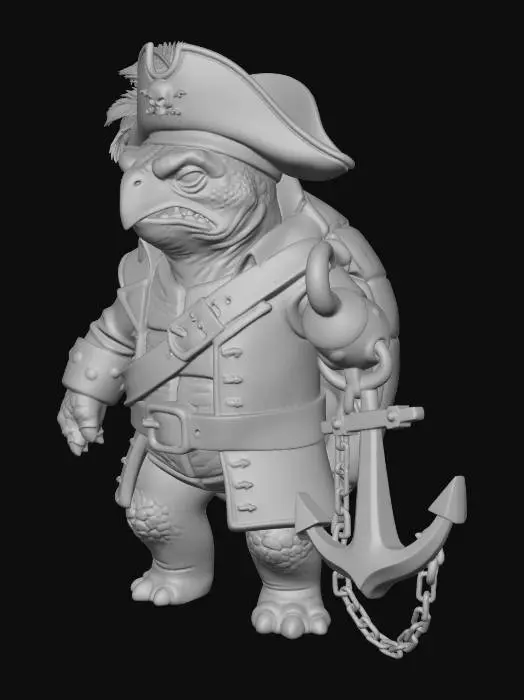 3D model for Captain Shellbeard