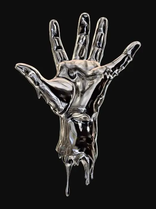 3D model for Melting Crystal Hand