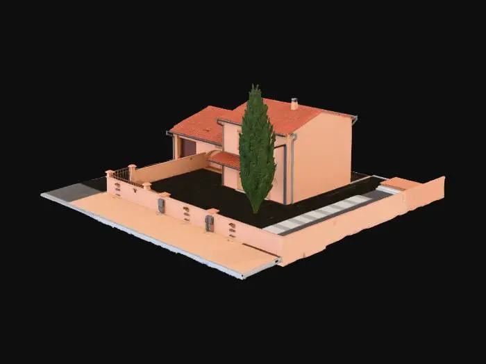 3D model for Suburban house