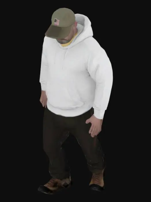 3D model for Толстяк в светлой толстовке