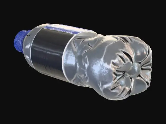 3D model for Crushed Water Bottle on Seat