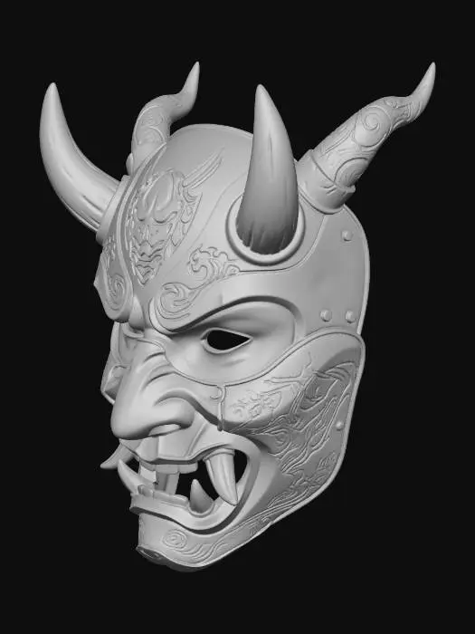 3D model for Togli le cinghie e cambia il colore intorno agli occhi per renderlo uniforme al resto e aggiungi 2 corna stile loki film avengers piu piccole
