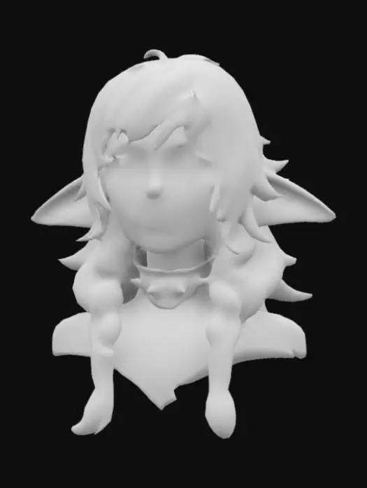3D model for Goblin Girl with Braids
