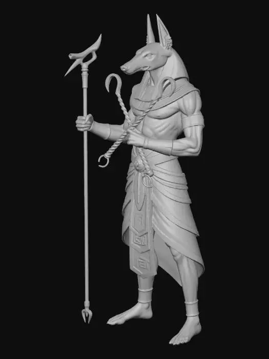 3D model for Anubis the Golden Guardian