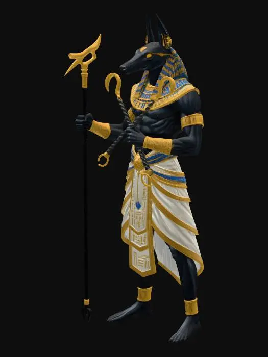 3D model for Anubis the Golden Guardian