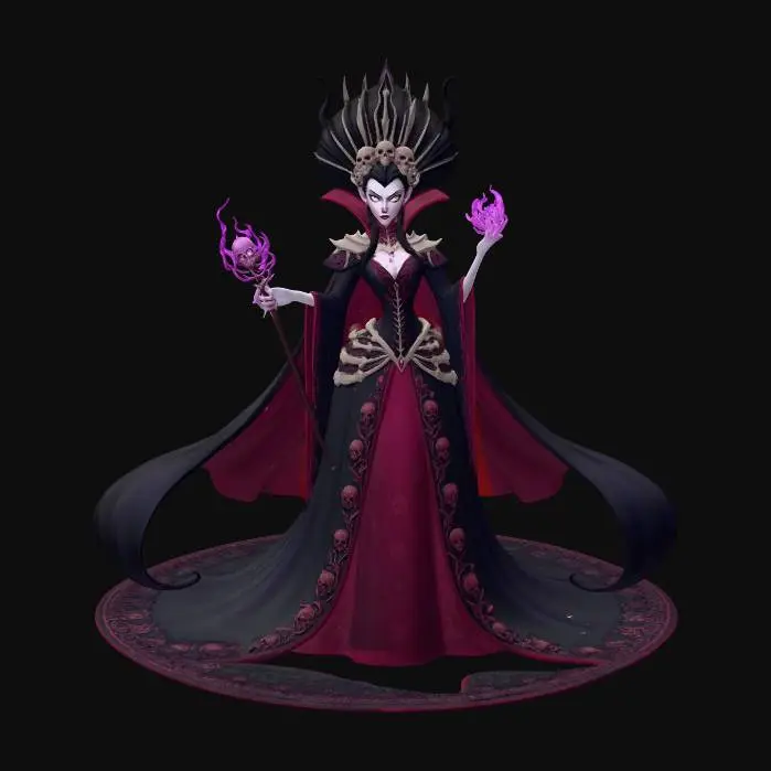 3D model for Skull-Crowned Queen of the Night