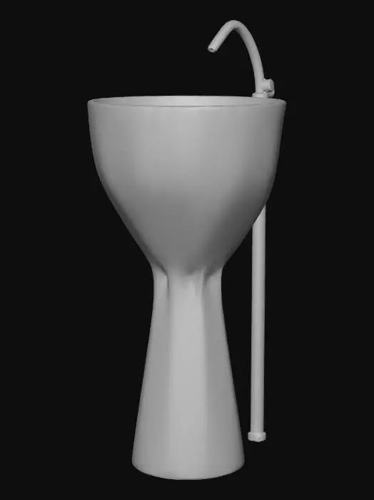 3D model for Terracotta Pedestal Basin