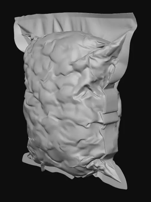 3D model for Cannabis Buds in a Sealed Bag