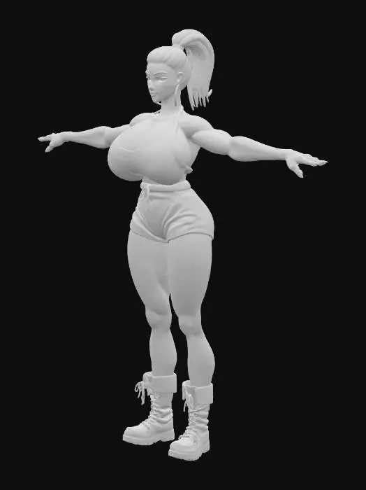 3D model for Warrior Stance