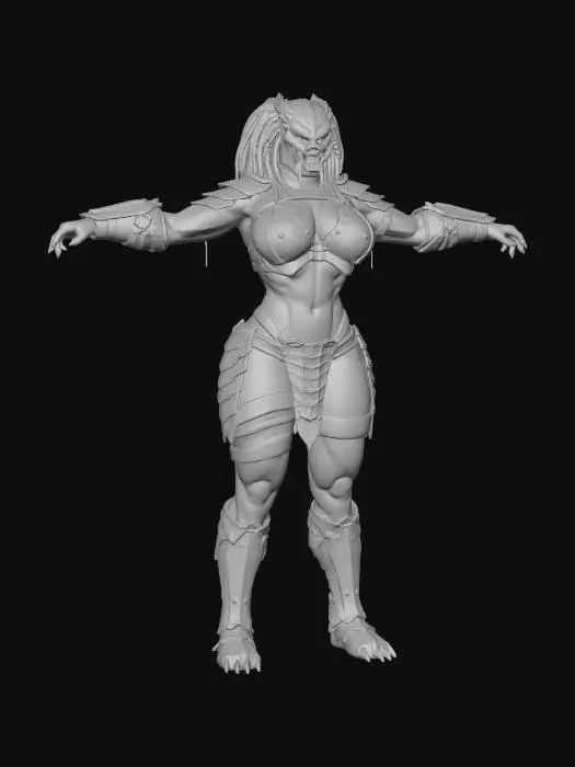3D model for Alien hunteress, #villain#