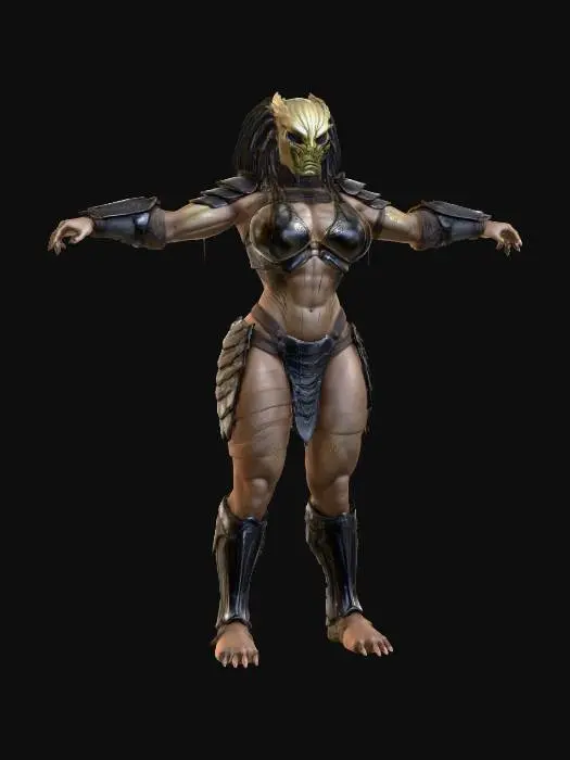 3D model for Alien hunteress, #villain#