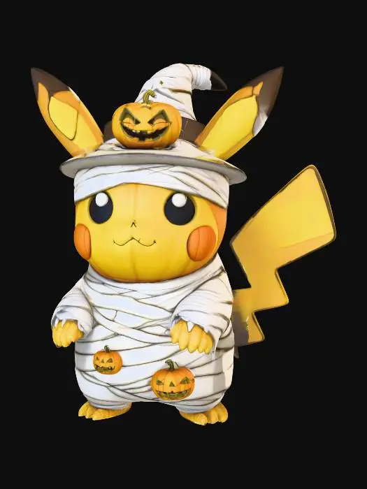 3D model for Mummy Pikachu Halloween, #Halloween2025#