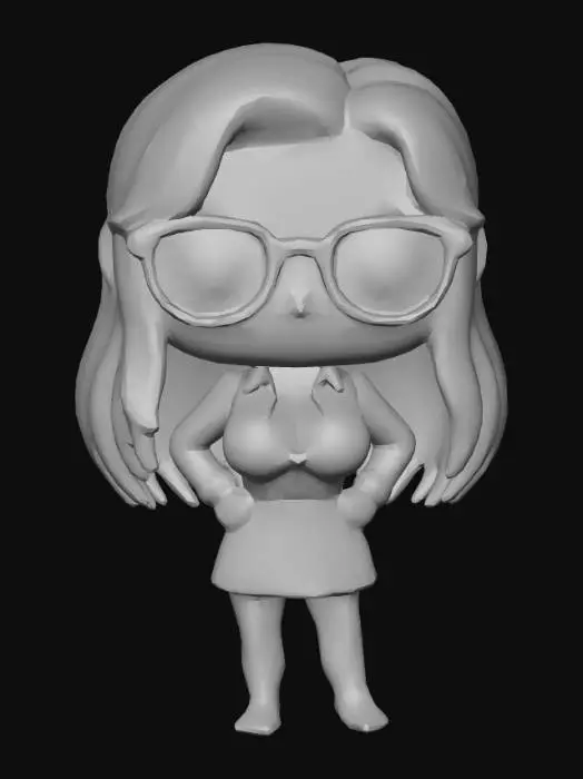 3D model for Redhead in Glasses