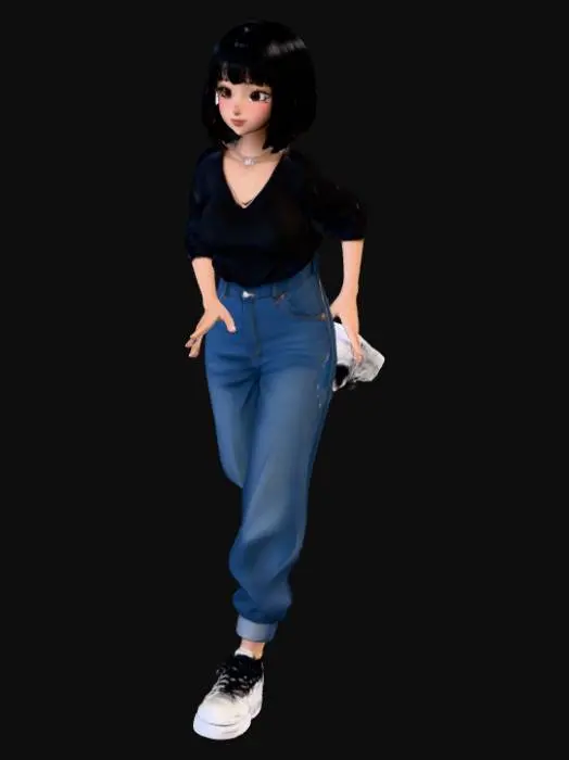 3D model for Anime Style Figure