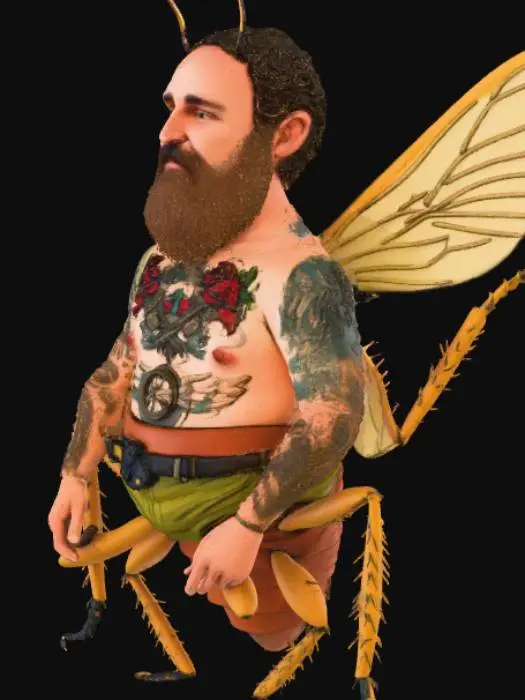 3D model for Bearded Bugman Hybrid,