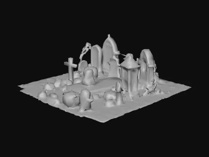 3D model for create scary halloween graves, whymisical, movie type