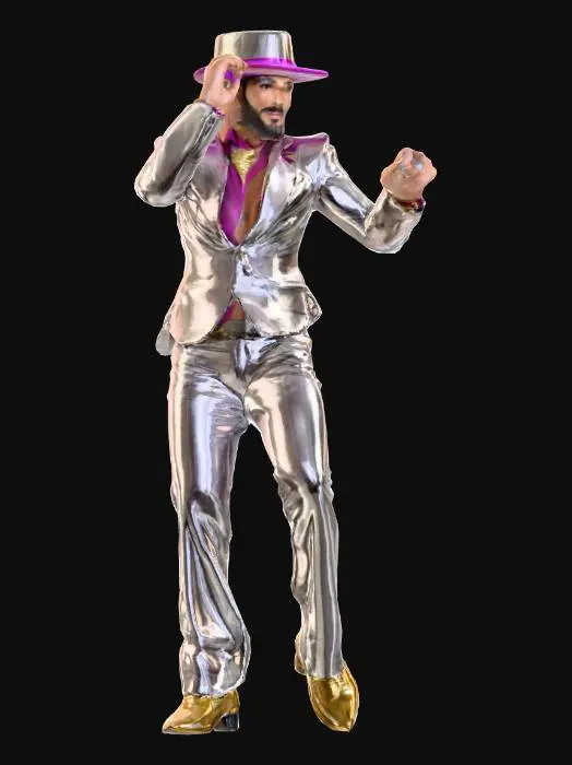 3D model for Can you create a male disco dancer