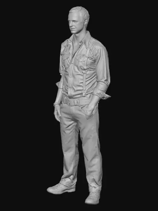 3D model for male shirt with straps, metal buckles and maybe some rips