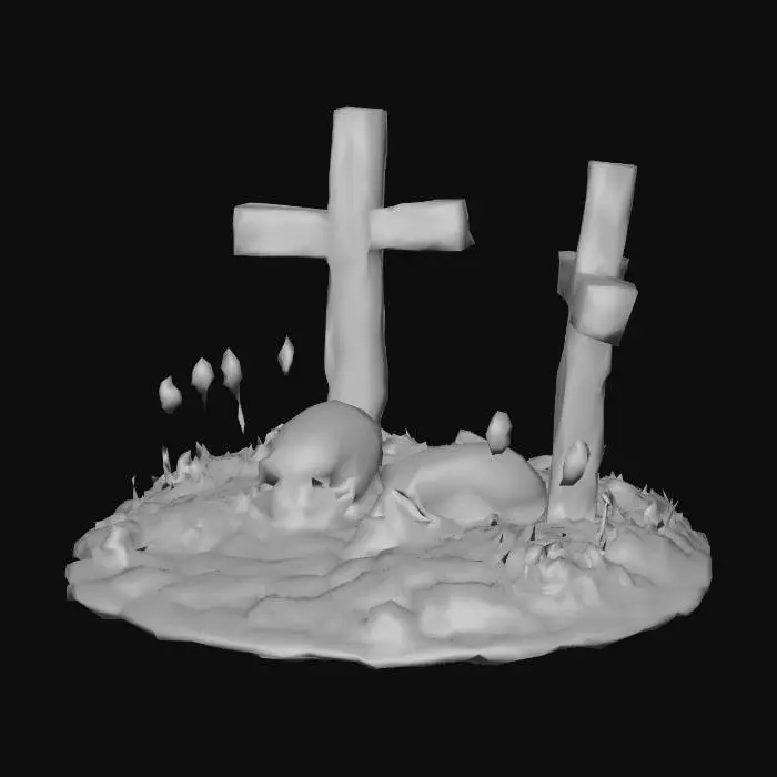 3D model for create scary halloween graves, whymisical, movie type