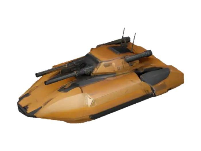 Precision engineered Tau sea-tank, polished for feature animation. Seamless… - Warhammer40k 3D model, vytvořený pomocí AI