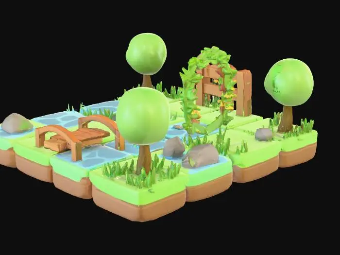 3D model for Enchanted Garden Pathway