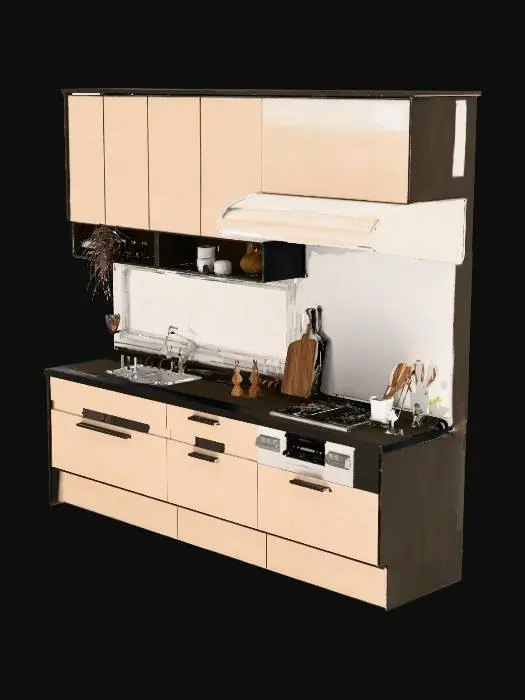 3D model for Modern Minimalist Kitchen