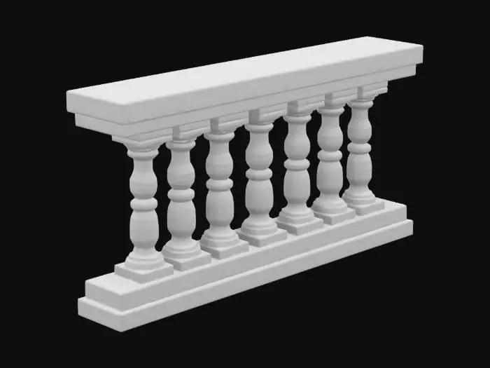 3D model for Stone Balcony
