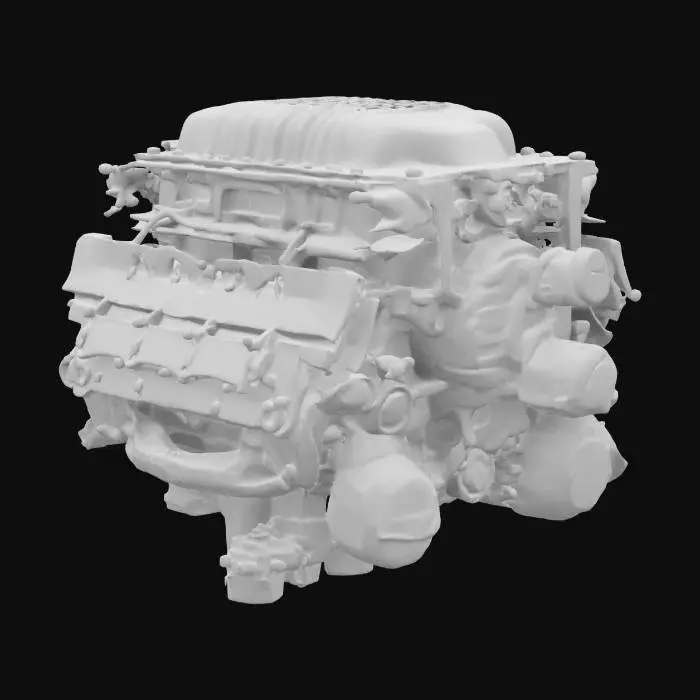 3D model for Supercharged Engine Blueprint