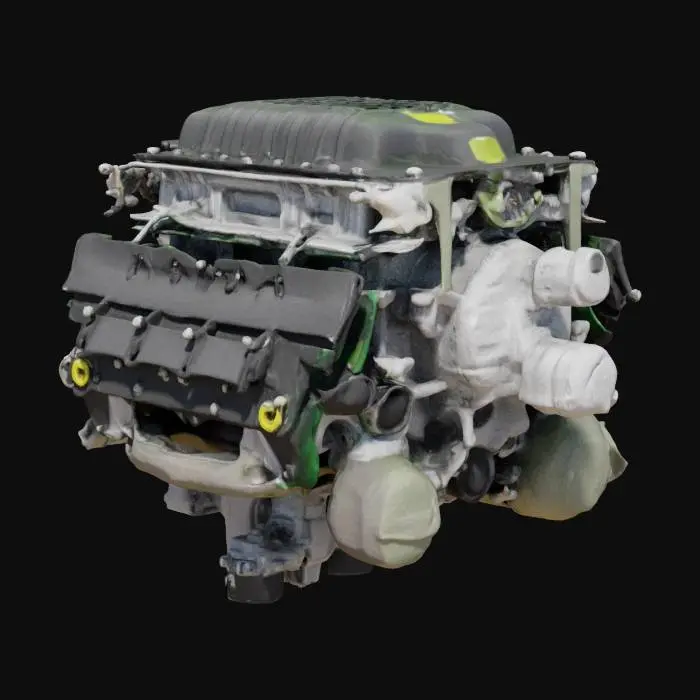 3D model for Supercharged Engine Blueprint